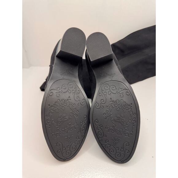 Sugar - Willeta Tall Black Oil Fabric Knee-high/tall - Women’s Size 11M New - Picture 4 of 11